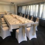 Large banquet table set-up in boardroom at Adelaide Royal Coach Hotel